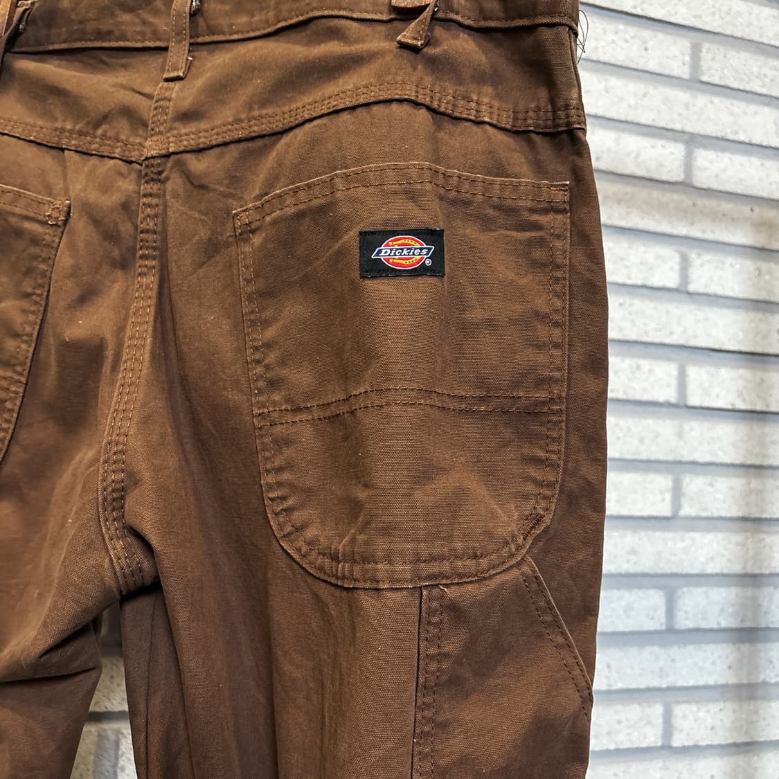 디키즈 코튼트윌 워크 카펜터 팬츠 스트레이트 디테일 브라운 상품이미지8