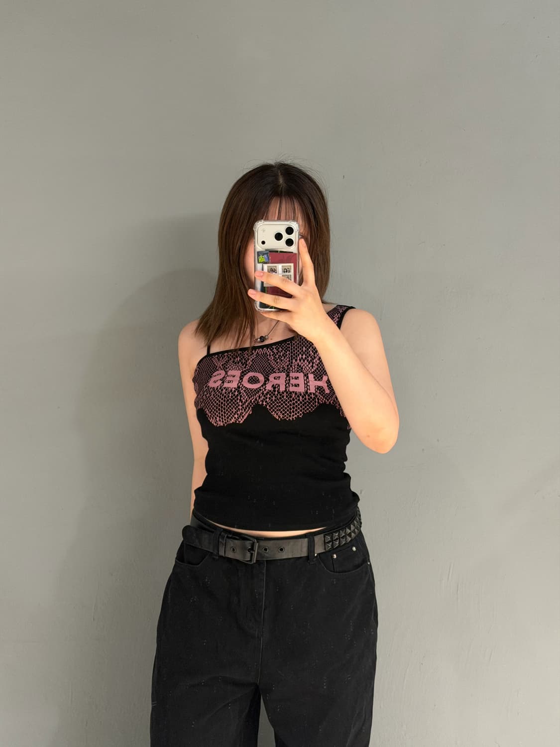 one-shoulder python pattern top 상품이미지2