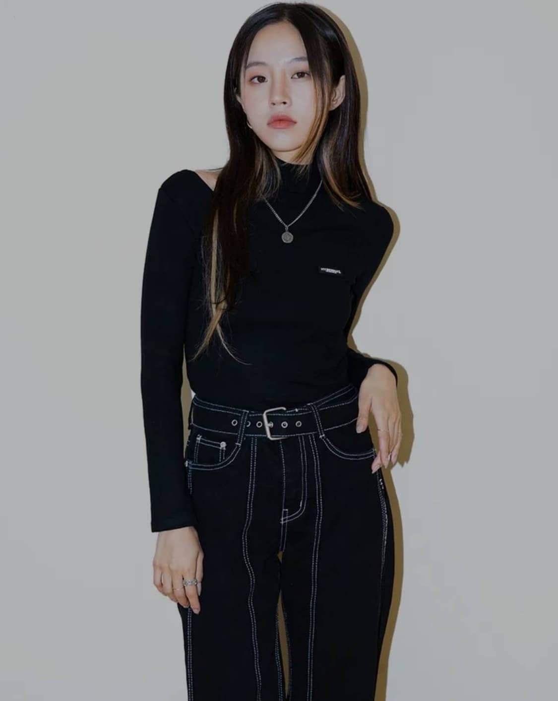 하이버넷 벨티드 와이드 생지 데님 팬츠 M size 상품이미지2