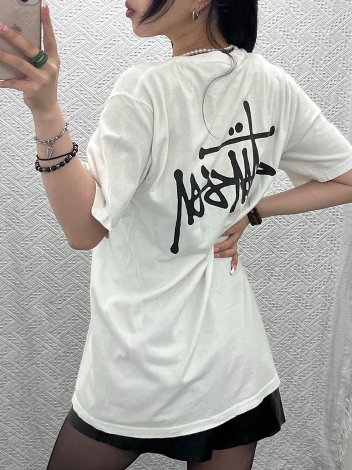 스투시 빈티지 캐주얼 피그먼트 다이드 반팔티 M C12259 상품이미지1
