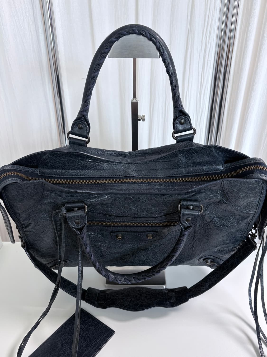 발렌시아가 시티 모터백 다크네이비 상품이미지6