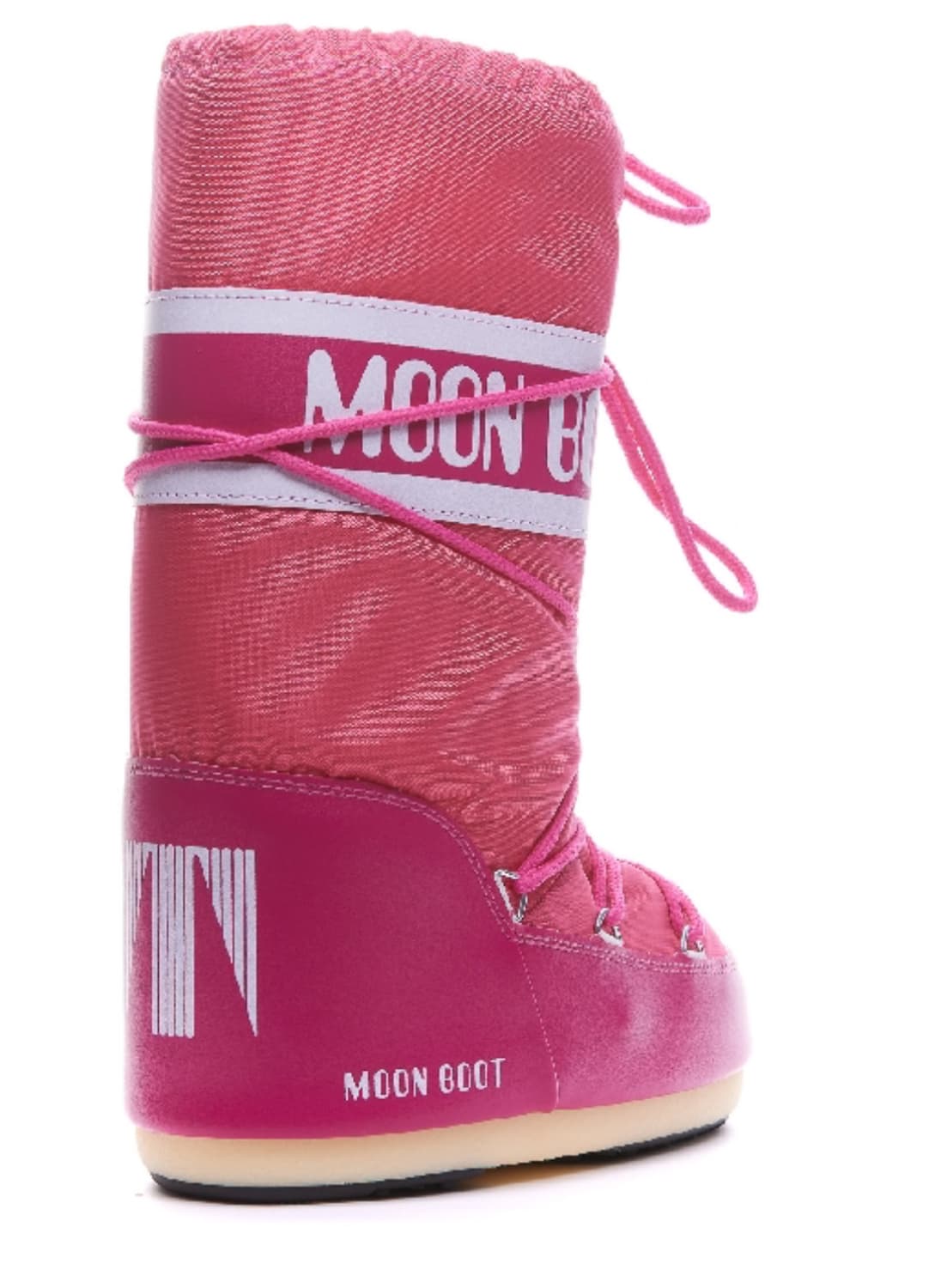 문부츠 아이콘 로고 하이 레이스업 부츠 핫핑크 상품이미지3