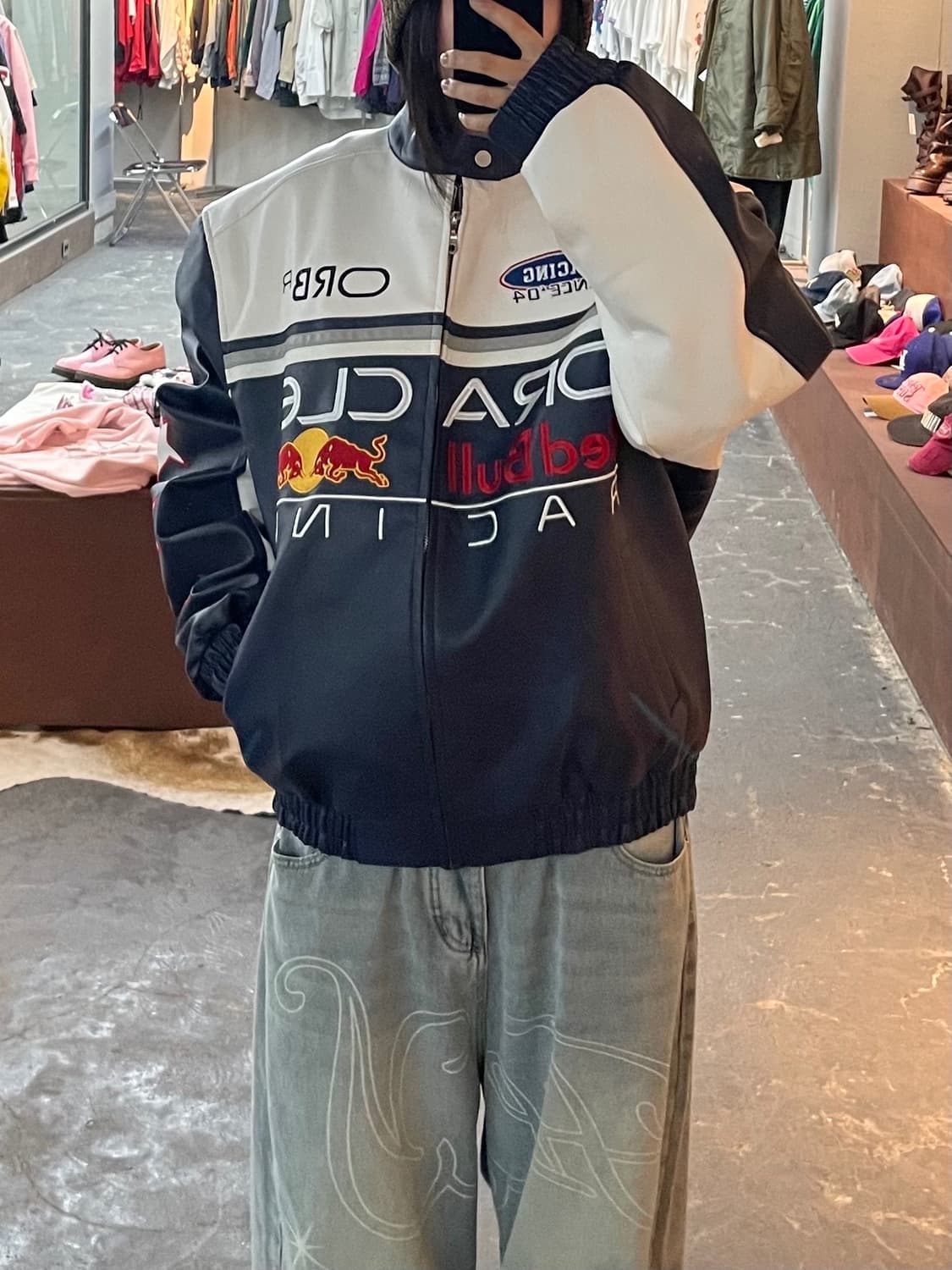 오라클 레드불 레이싱 그래픽 레더자켓 H1839 상품이미지1