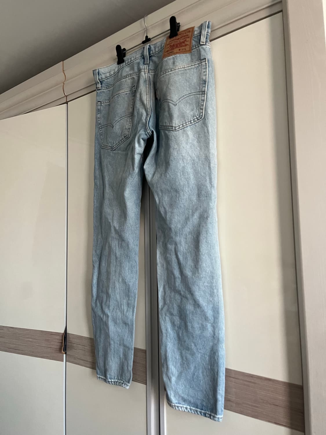 리바이스 프리미엄 하이볼 연청워싱 빅E 데미지진 청바지 데님팬츠 상품이미지4