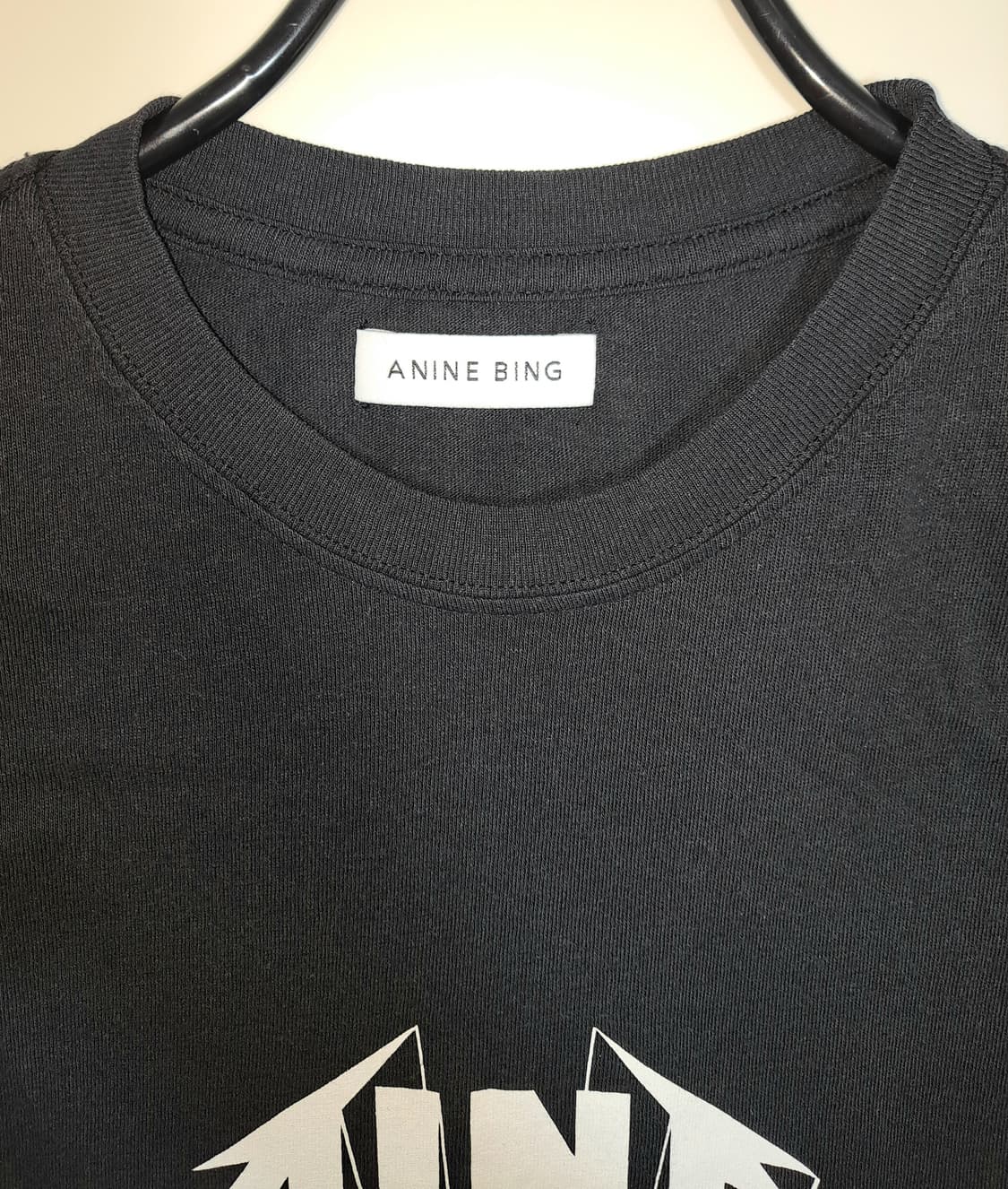 ANINE BING 로고 슬리브리스 탑 S 상품이미지3