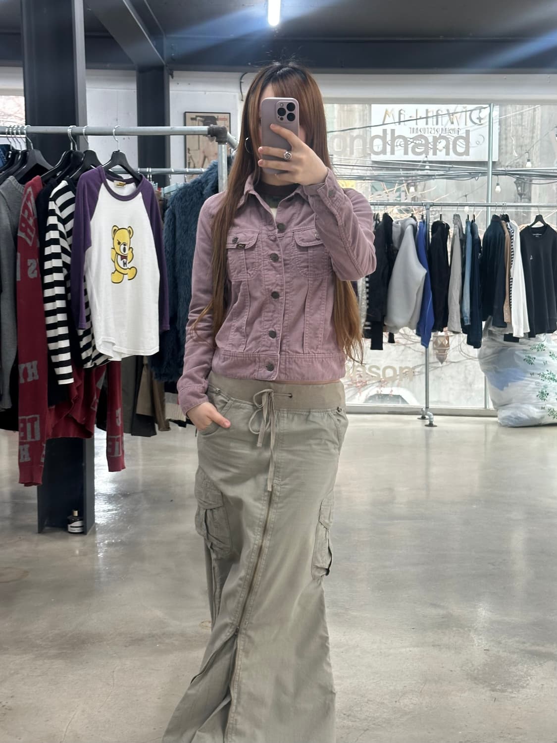 Lee Y2k 포켓 모브핑크 자켓 상품이미지2