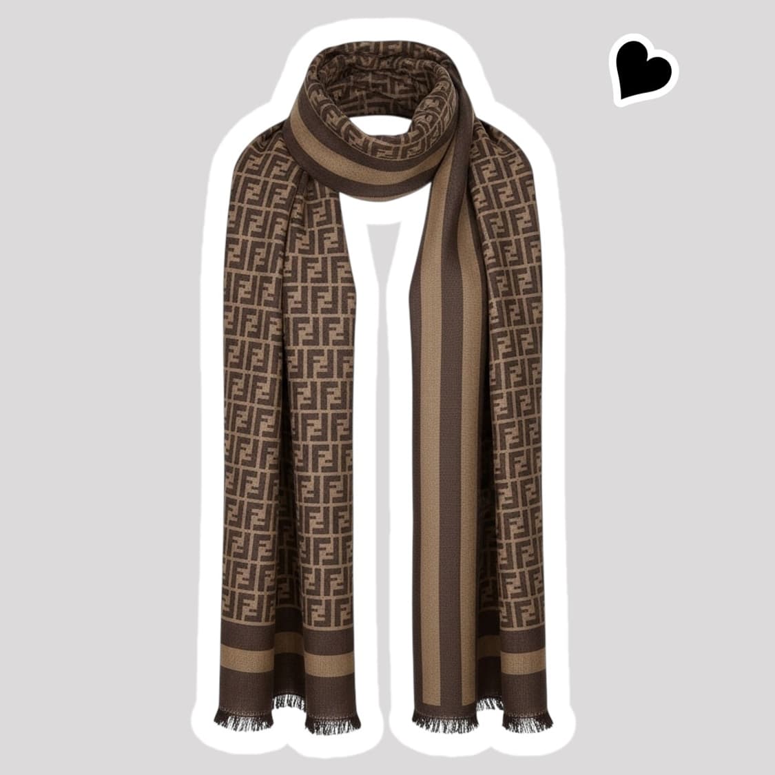 정품 펜디 쥬카 브라운 머플러 상품이미지1