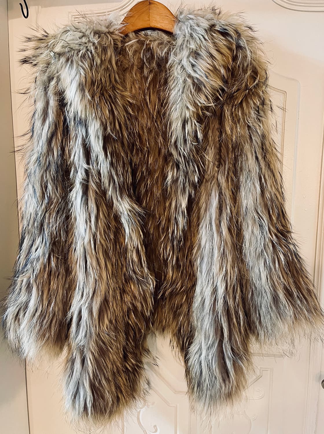 리얼 라쿤퍼 니팅 후드자켓 (S~M) 상품이미지2