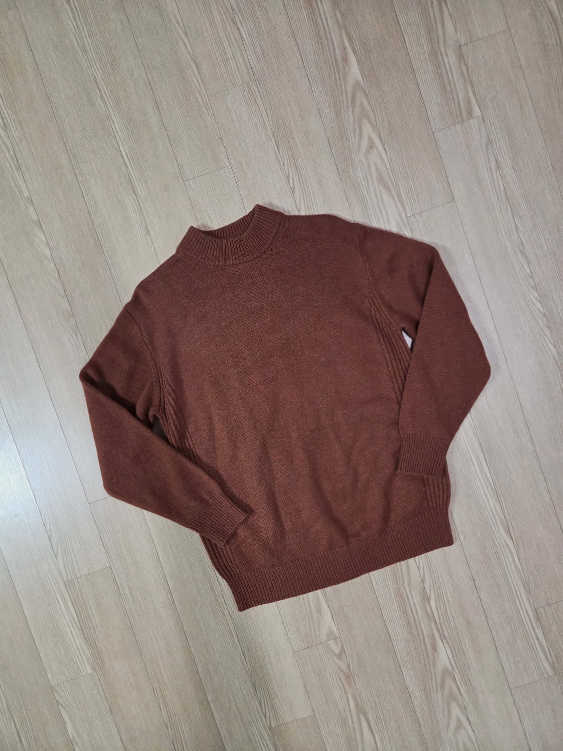 나노 유니버스 브라운 캐시미어 블렌드 모크넥 니트 상품이미지3