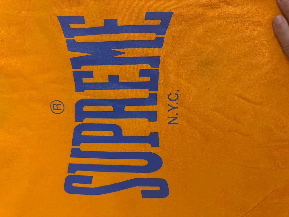 Supreme NYC crewneck 주황색 XL 상품이미지3