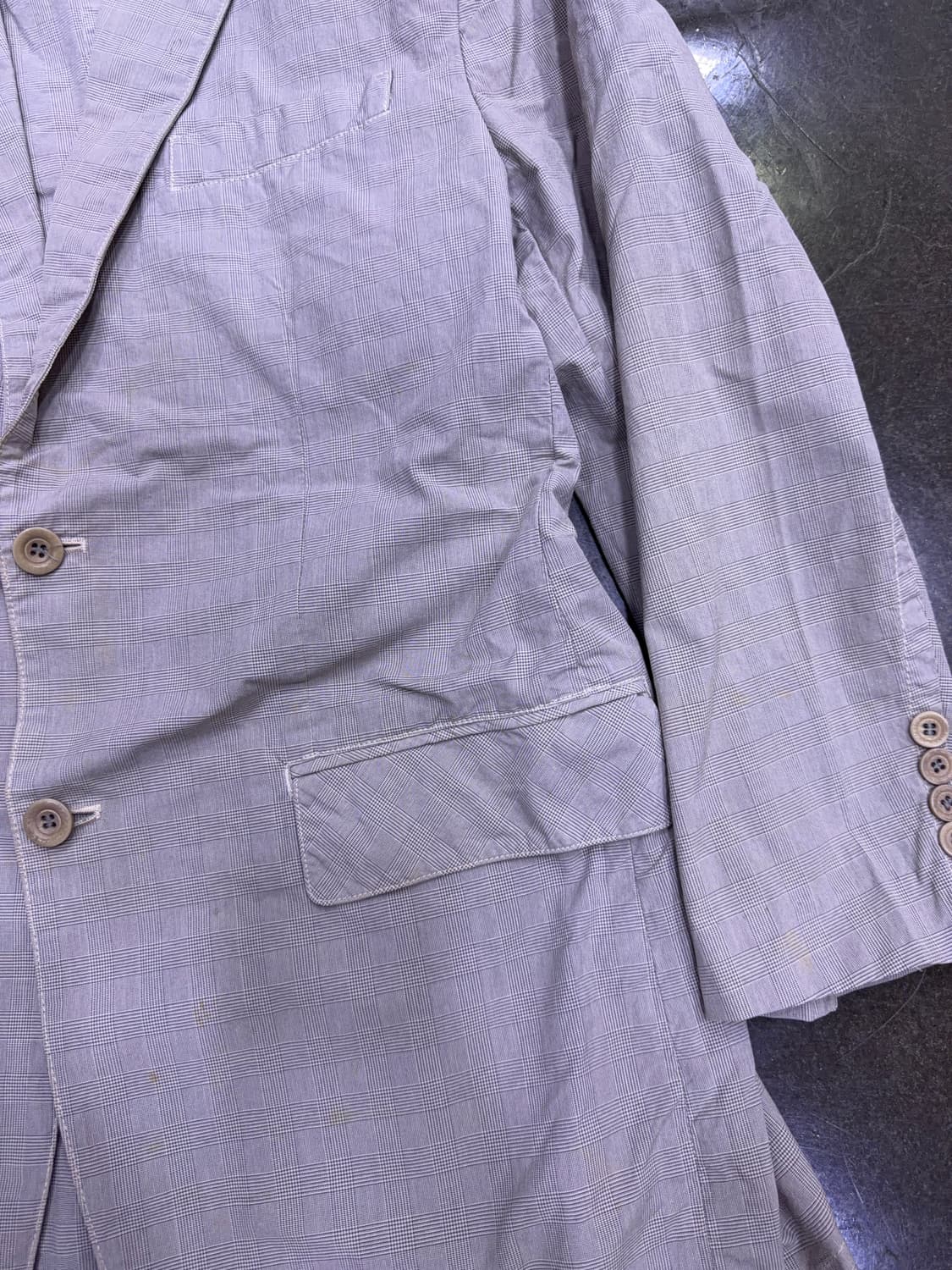 CP 컴퍼니 글렌체크 패턴 투버튼 블레이저 자켓 103 상품이미지4