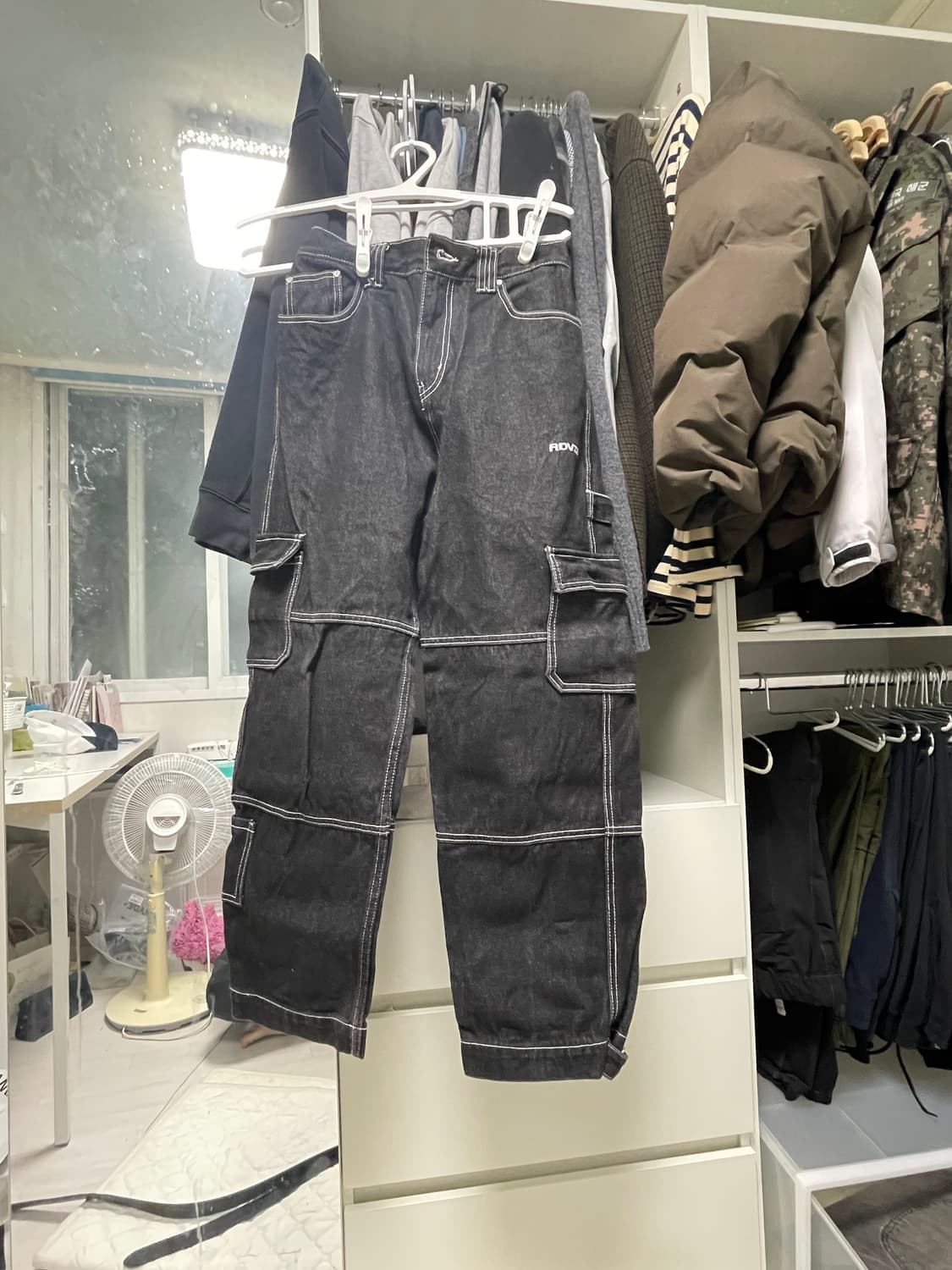 RDVZ 블랙 스티치 데님 팬츠 상품이미지2