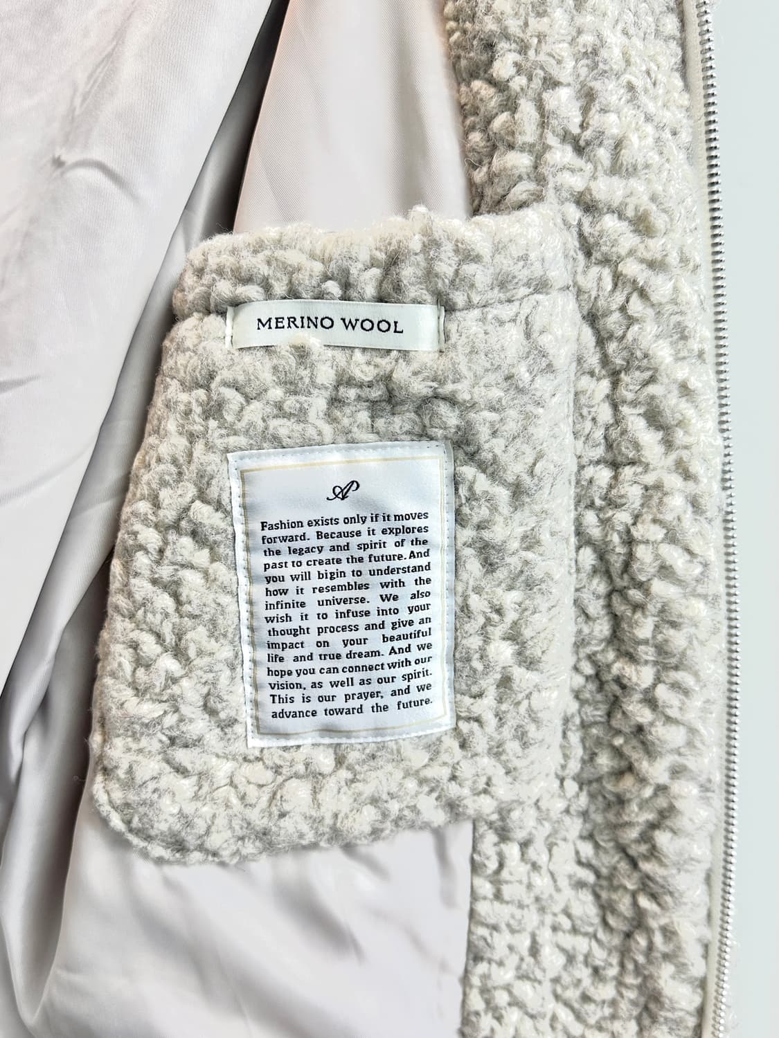 AFTER PRAY 애프터프레이 한정판 부클 자켓 M (크림베이지/민트급 상품이미지8