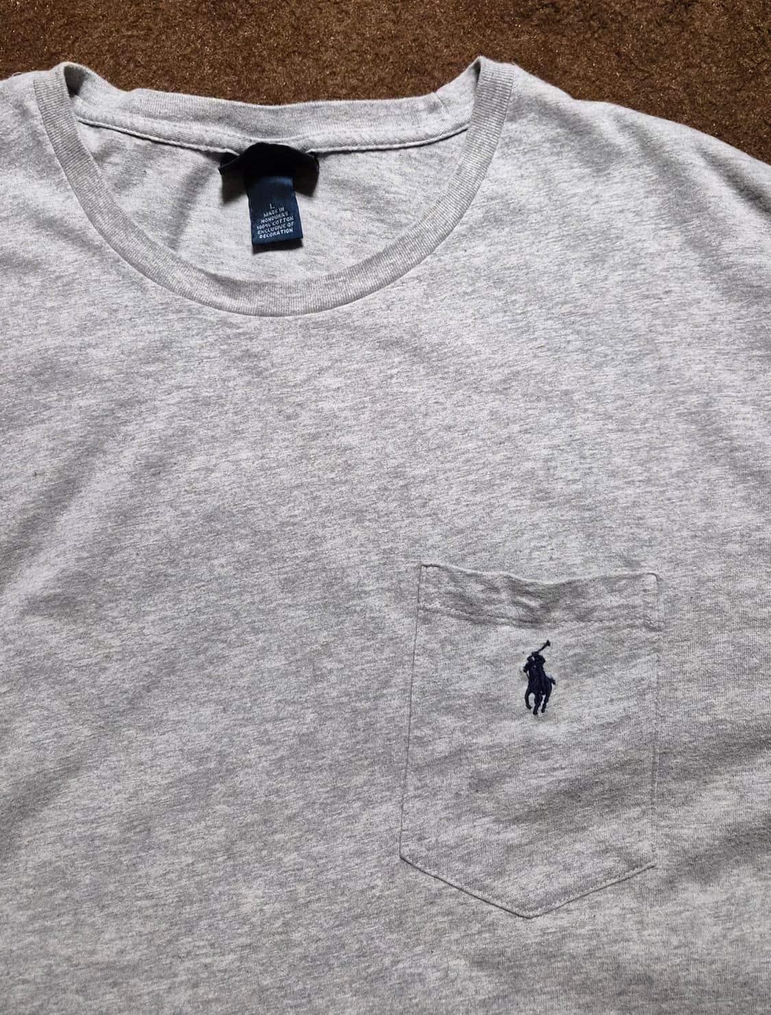 폴로 랄프로렌 남성용 그레이 반팔티(L~XL) 상품이미지2