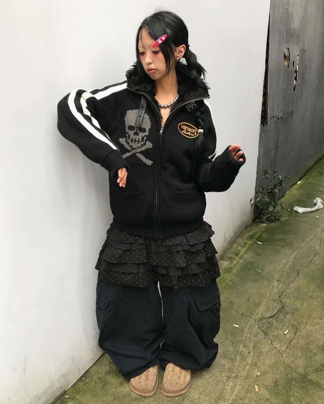 Vanson Skull Cowichan Sweater 상품이미지2