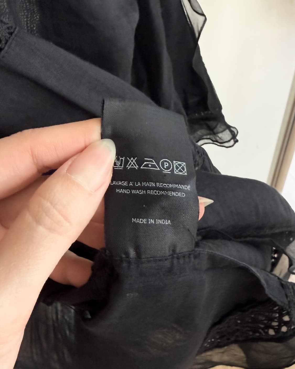 이자벨 마랑 블랙 레이스 시어 블라우스 상품이미지9