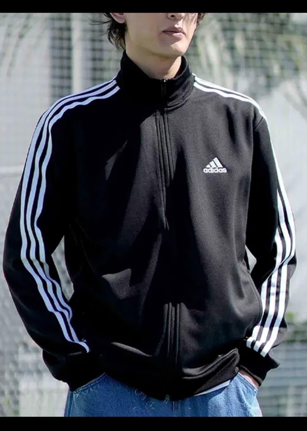 아디다스 져지 저지 트랙탑 집업 검흰 블랙 XL 105 GN0749 정품 상품이미지1