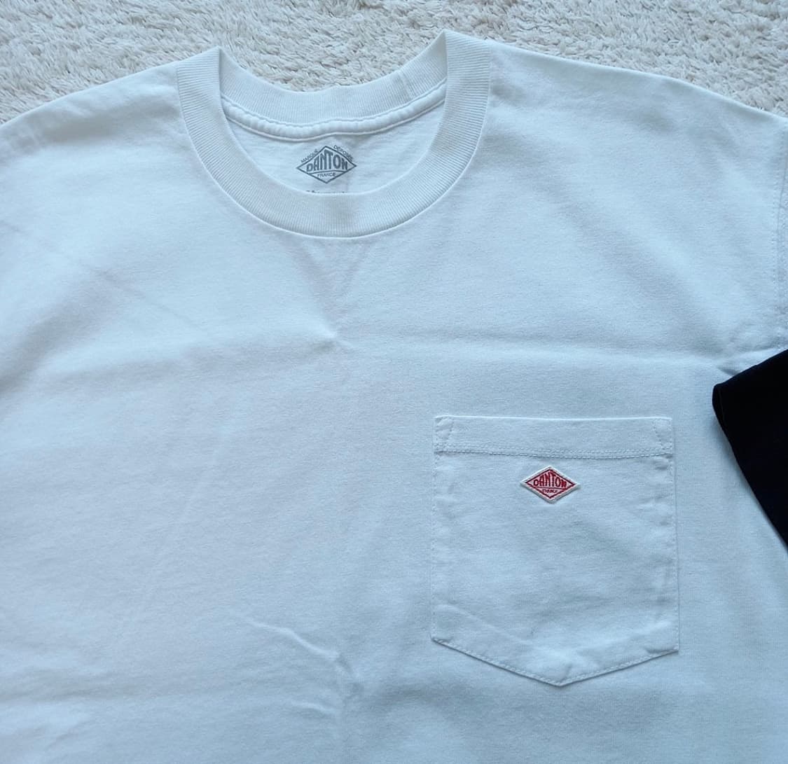 단톤 플레인 숏슬리브 포켓 화이트 M 상품이미지2