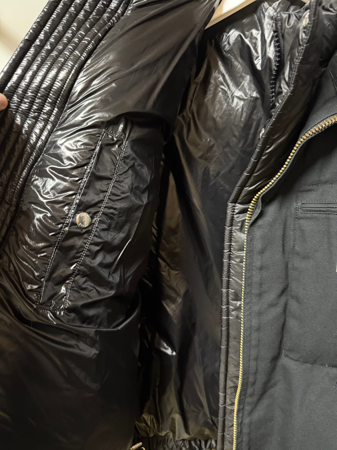 2] 사카이 x 칼하트 WIP 워시드 덕 퍼퍼 자켓 블랙 상품이미지5