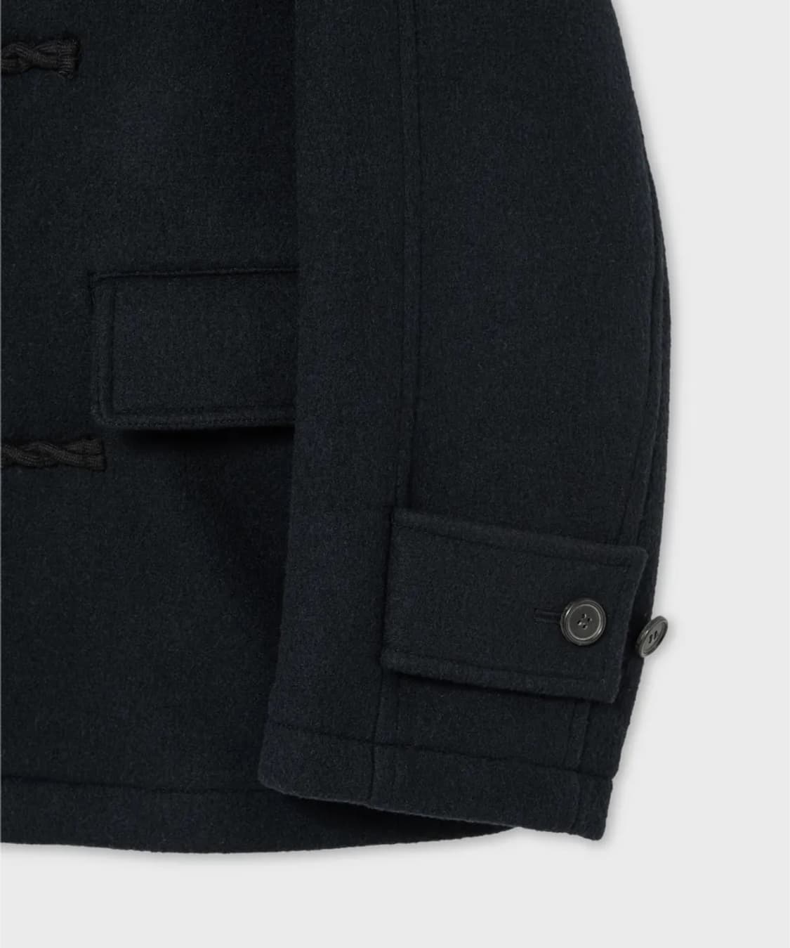 넌블랭크 디테처블 후드 더플 하프 코트 상품이미지6