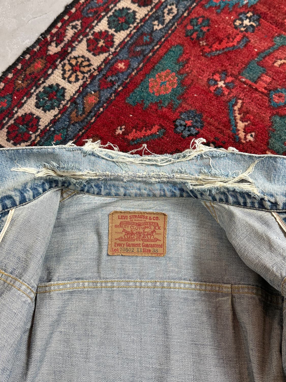 90's JAPAN Made 빈티지 리바이스 타입1 트러커 청자켓 LVC 상품이미지7