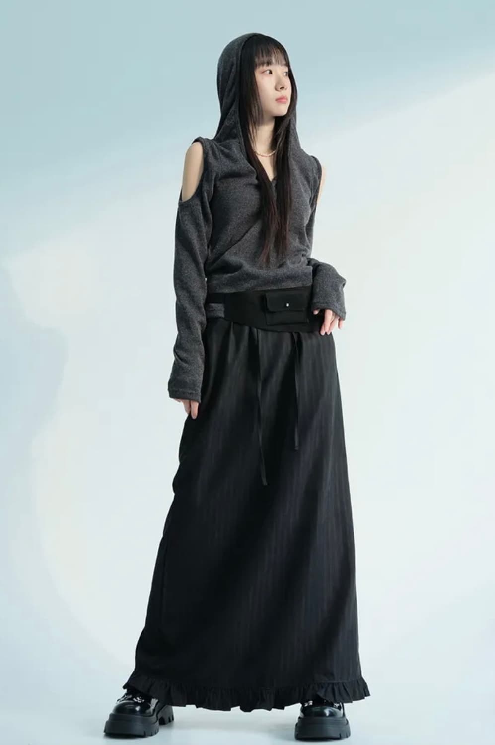 새상품) 틸데서울 가먼츠 숄더 울 니트 후드 상품이미지2