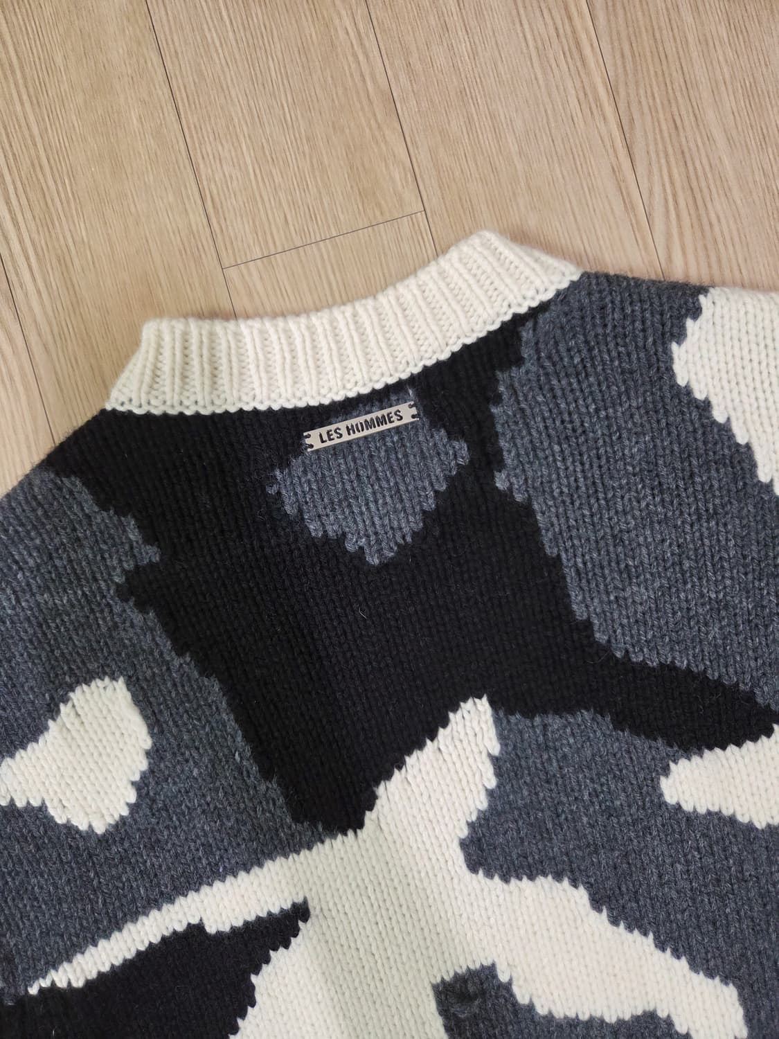 레스옴므 메이드 이태리 짜임 라운드 니트 상품이미지6