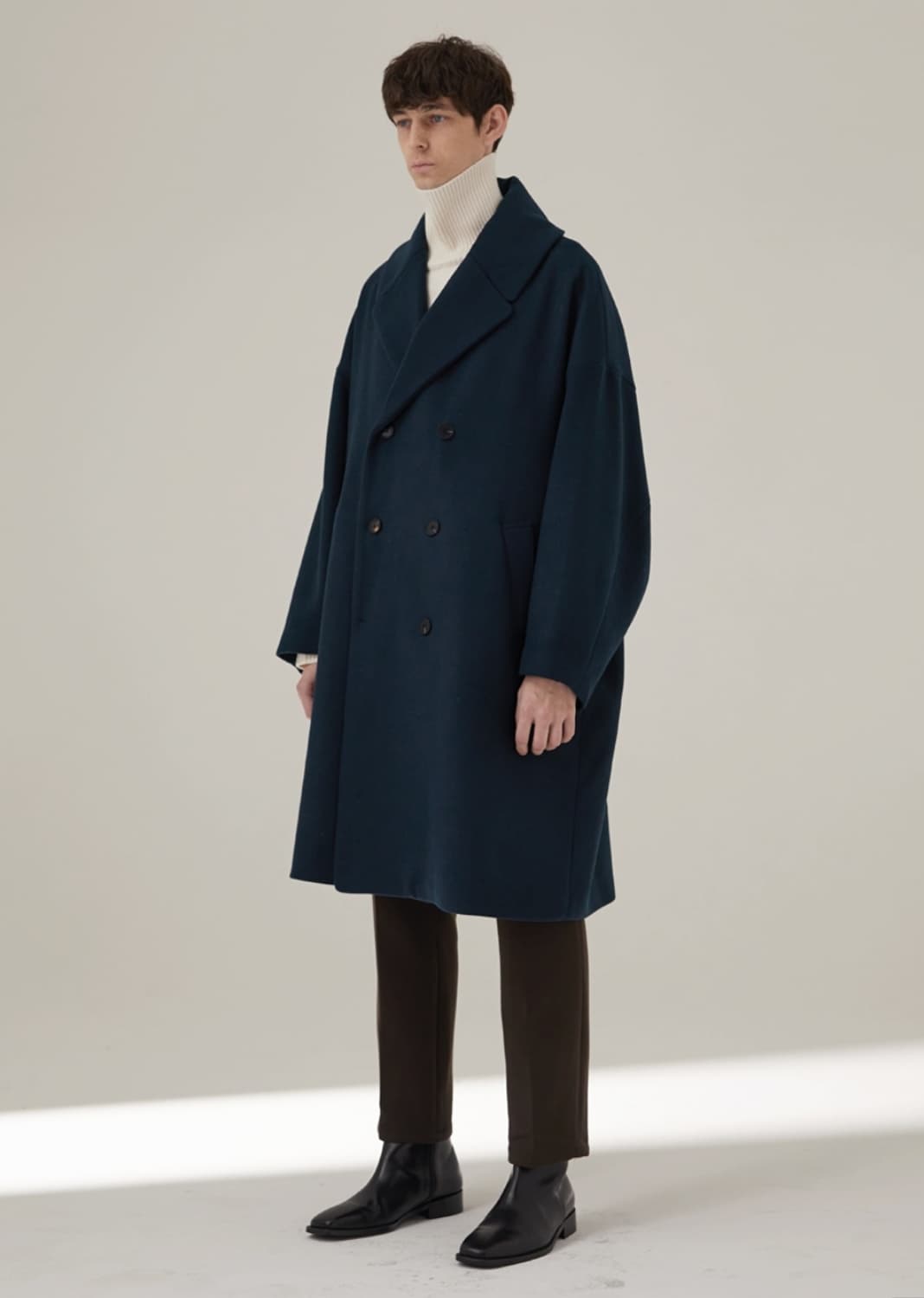 [L]효지노리코 엑스트라 더블 코트 다크그린 상품이미지7