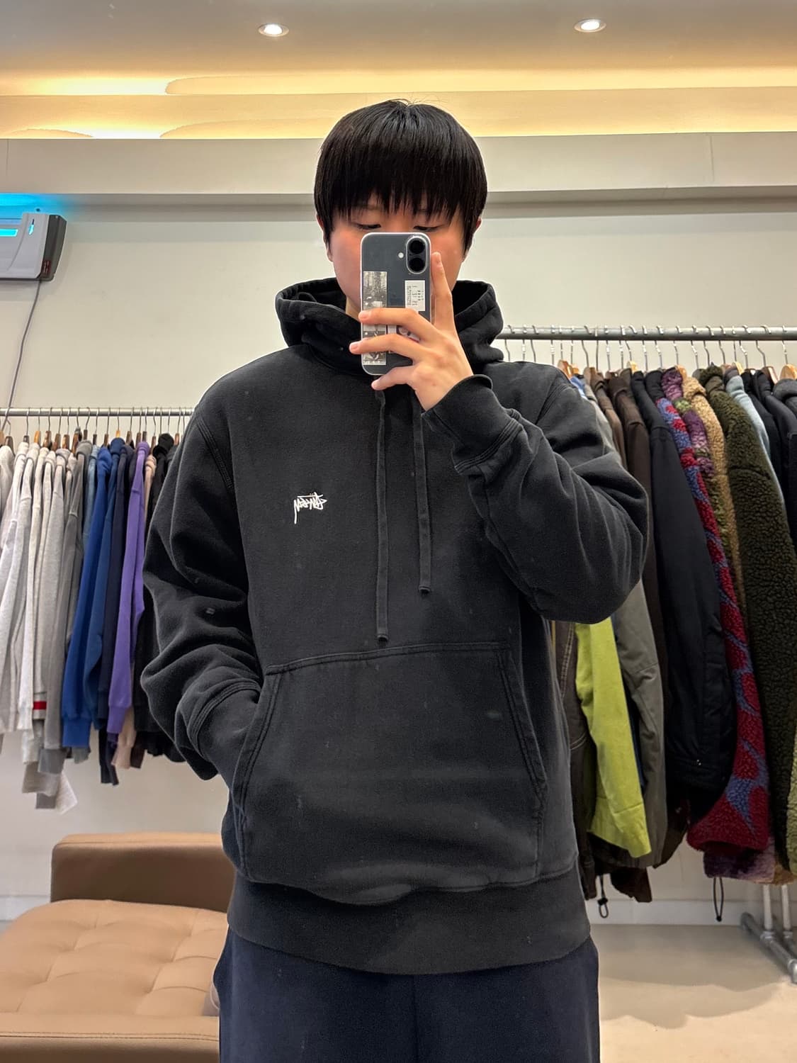 스투시 베이직 로고 후드티 상품이미지7