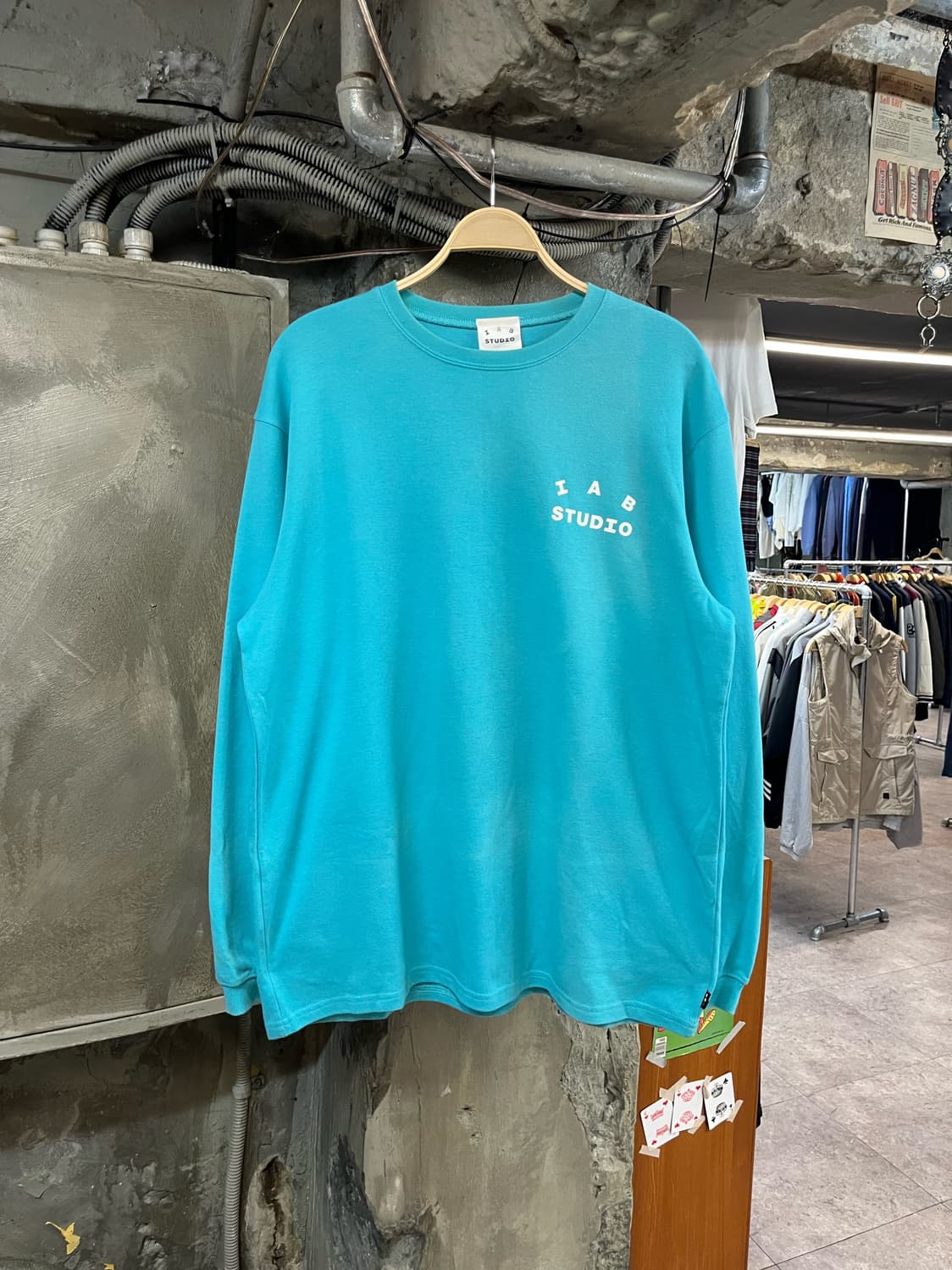 아이앱 스튜디오 롱슬리브리스 긴팔티 XL 스카이블루 #csz2456 상품이미지1