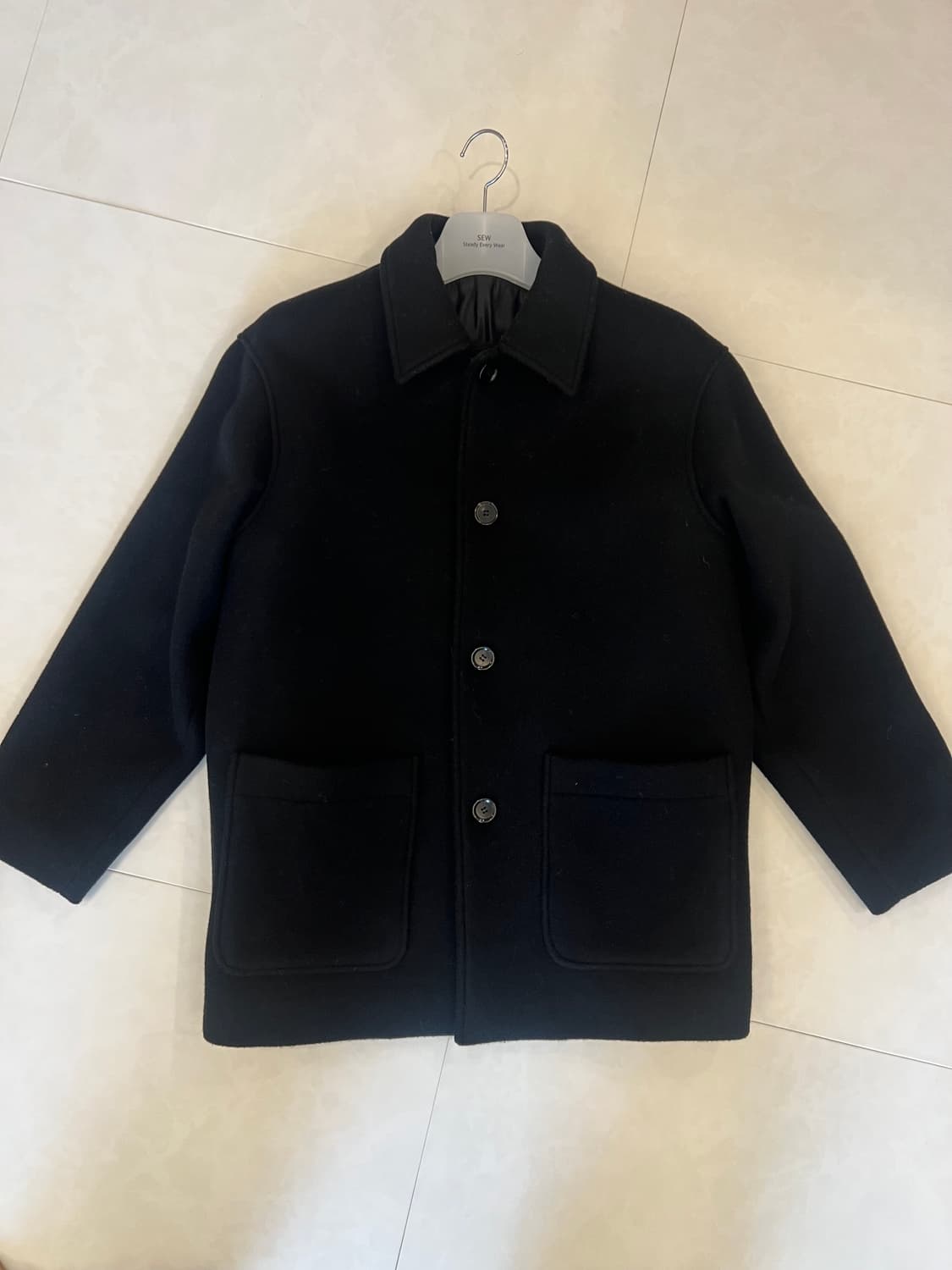 스테디에브리웨어 울하프코트 블랙 2사이즈 판매합니다 상품이미지2