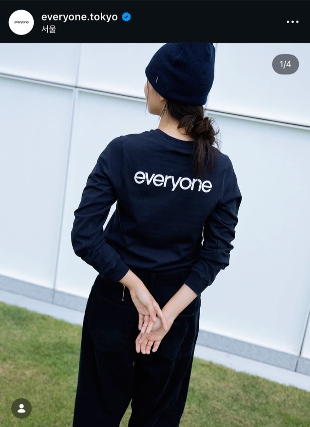 Everyone Tokyo 에브리원 백 로고 숏 슬리브 XL 상품이미지7