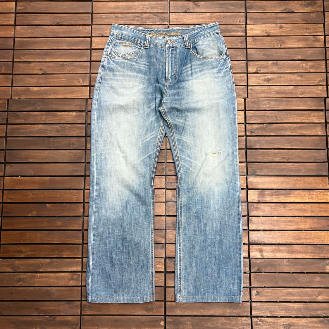 (33) 본더치 와이드핏 워싱 데님 팬츠 상품이미지1