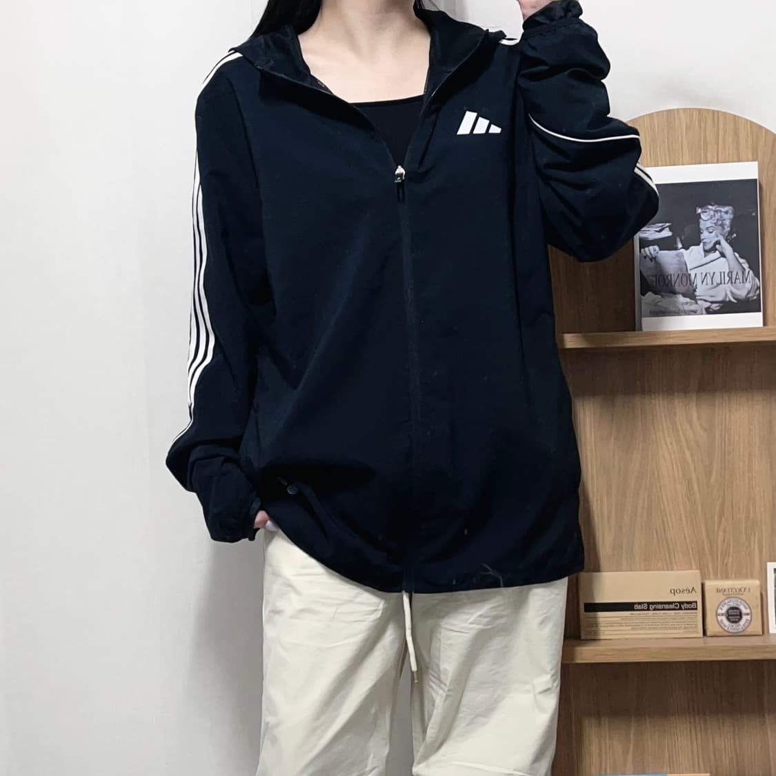 [정품] 아디다스 블랙 삼선 병아리 바막 [ L ] 상품이미지1