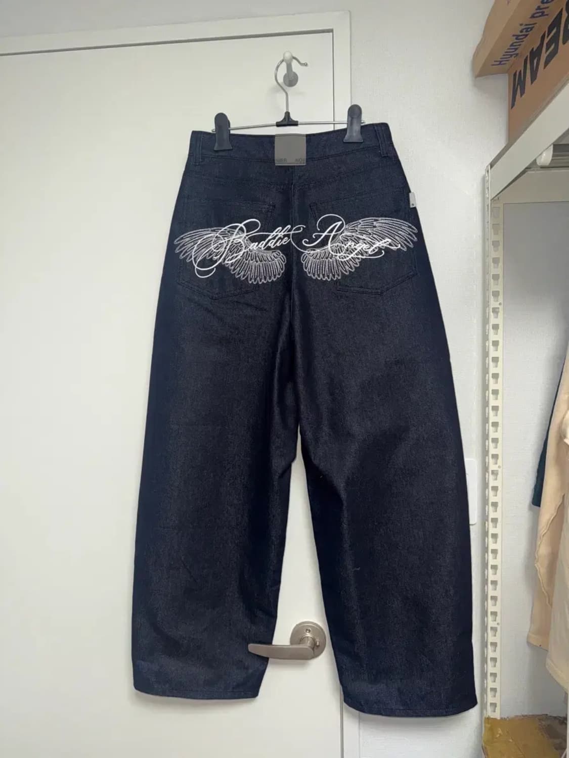 니어노어 배디 엔젤 데님 와이드 팬츠 인디고 1사이즈 상품이미지6