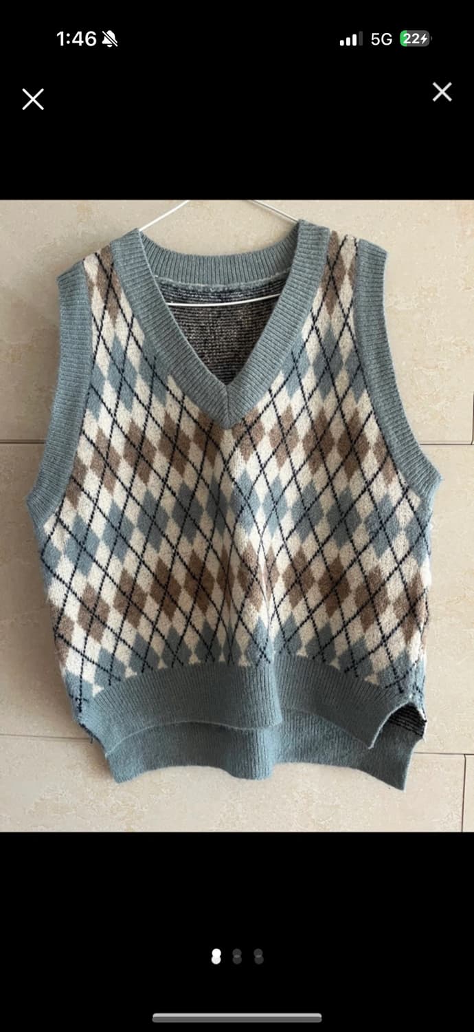 나무그림 울 조끼 상품이미지1