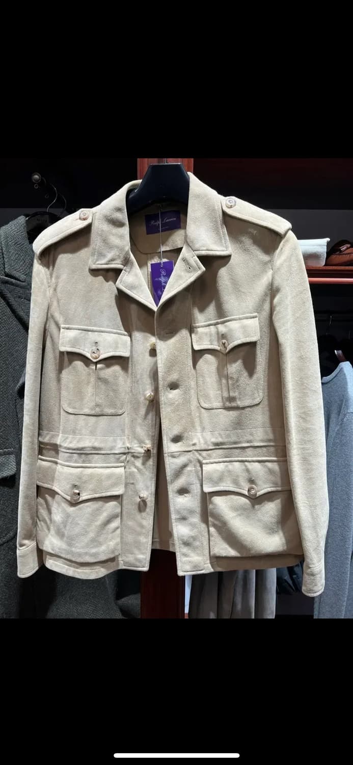 랄프로렌 퍼플라벨 유틸리스 스웨이드자켓 김우빈 착용 상품이미지3