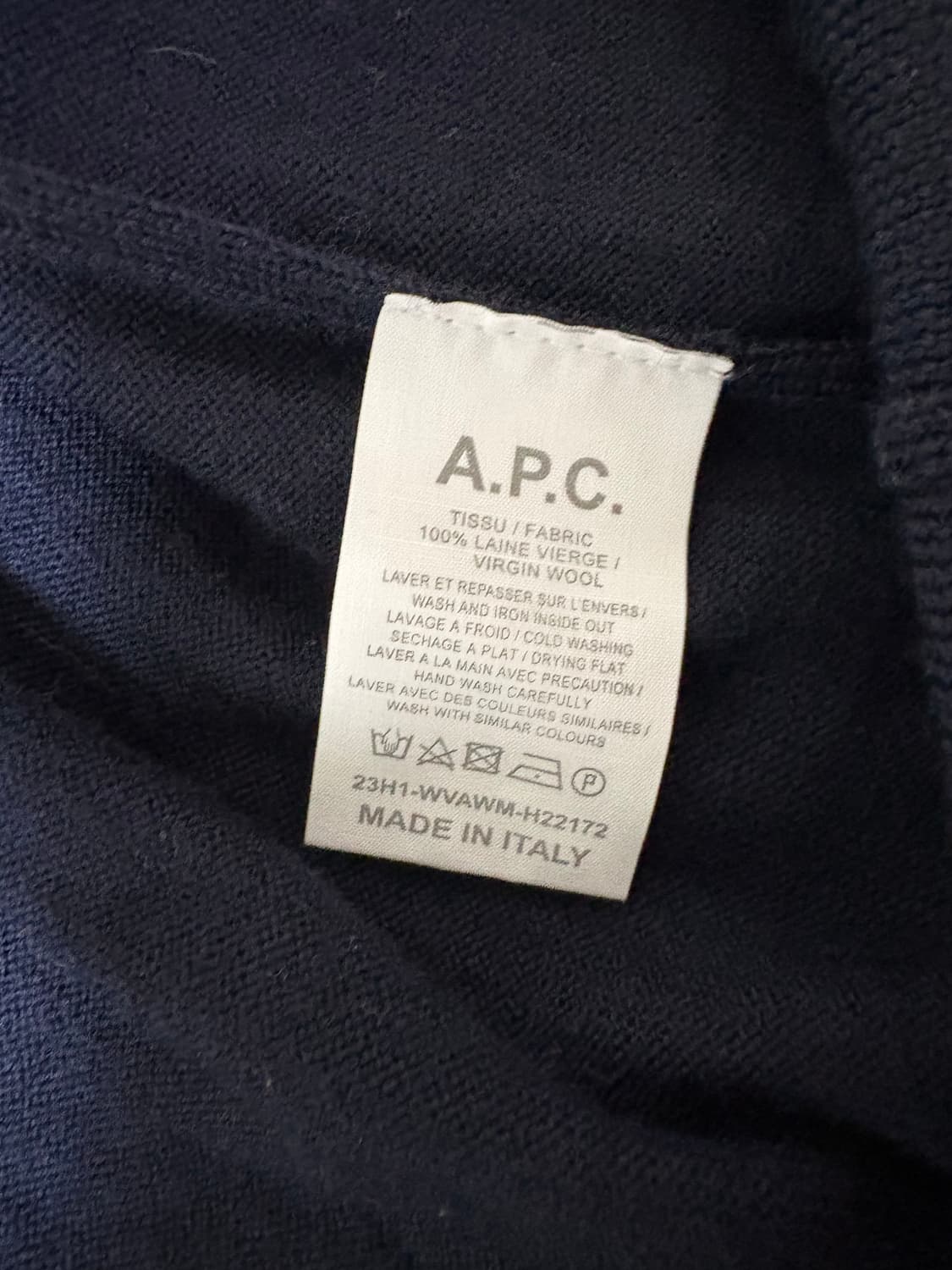 아페쎄 apc 사무엘 가디건 다크네이비 / L 상품이미지3