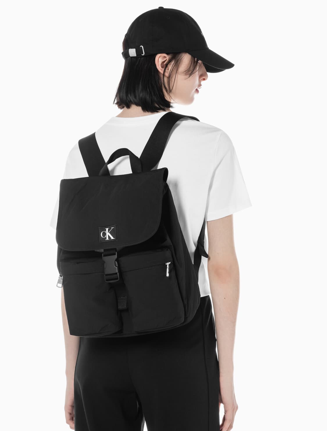 캘빈클라인 CKJ 시티 블랙 나일론 백팩 상품이미지3