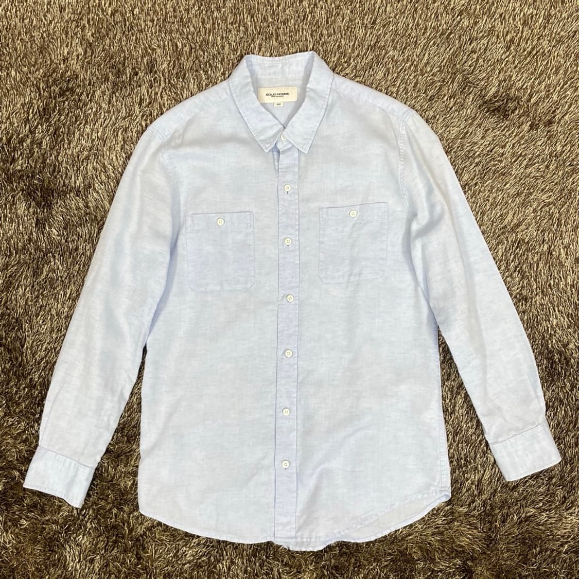 우영미 솔리드옴므 Solid Homme 스카이블루 린넨 셔츠 100 상품이미지8