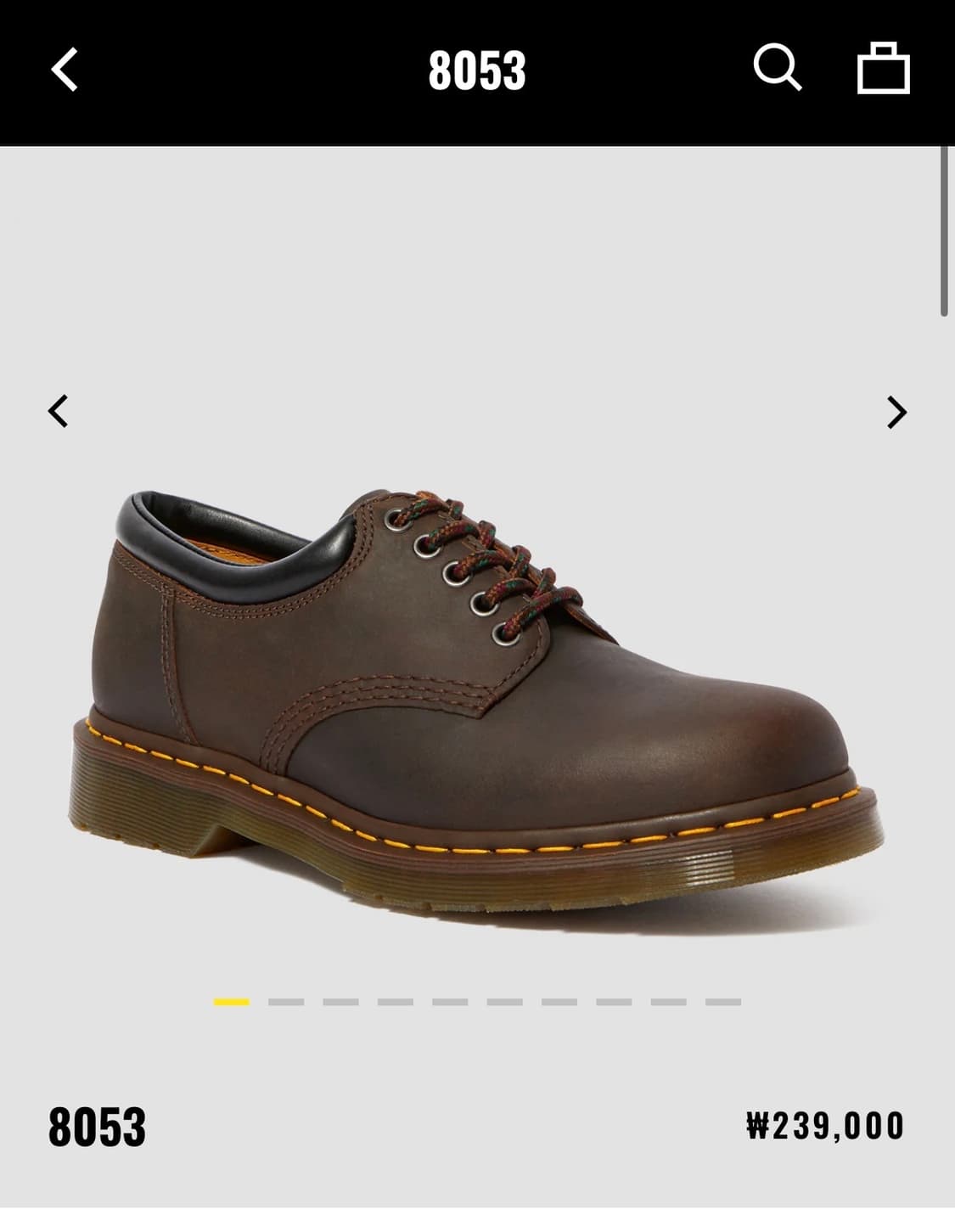 닥터마틴 브라운 더비슈즈 UK5 240 상품이미지2