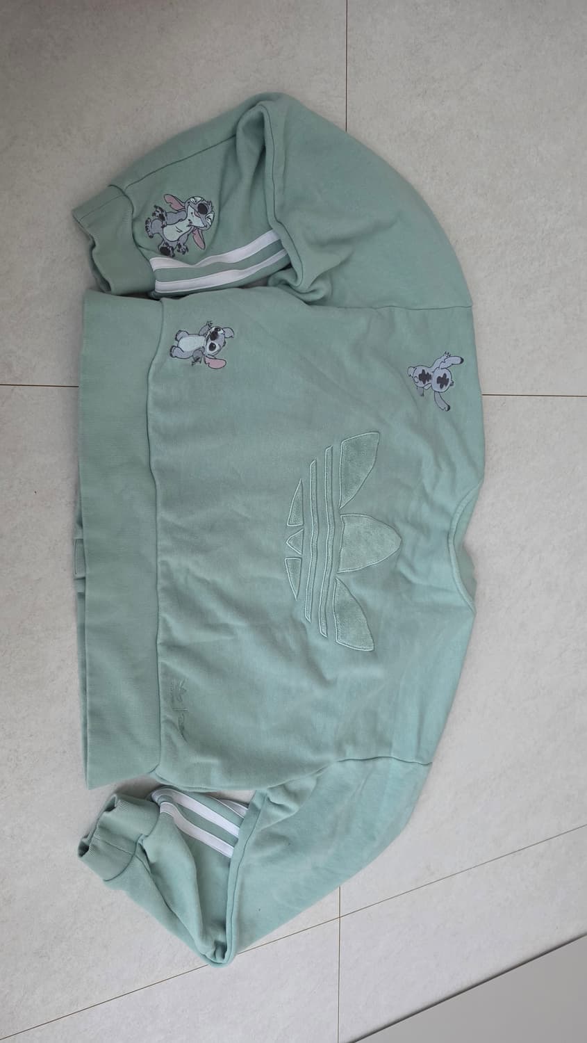 아디다스 디즈니 콜라보 스티치 브이넥 가디건 민트 s 상품이미지3