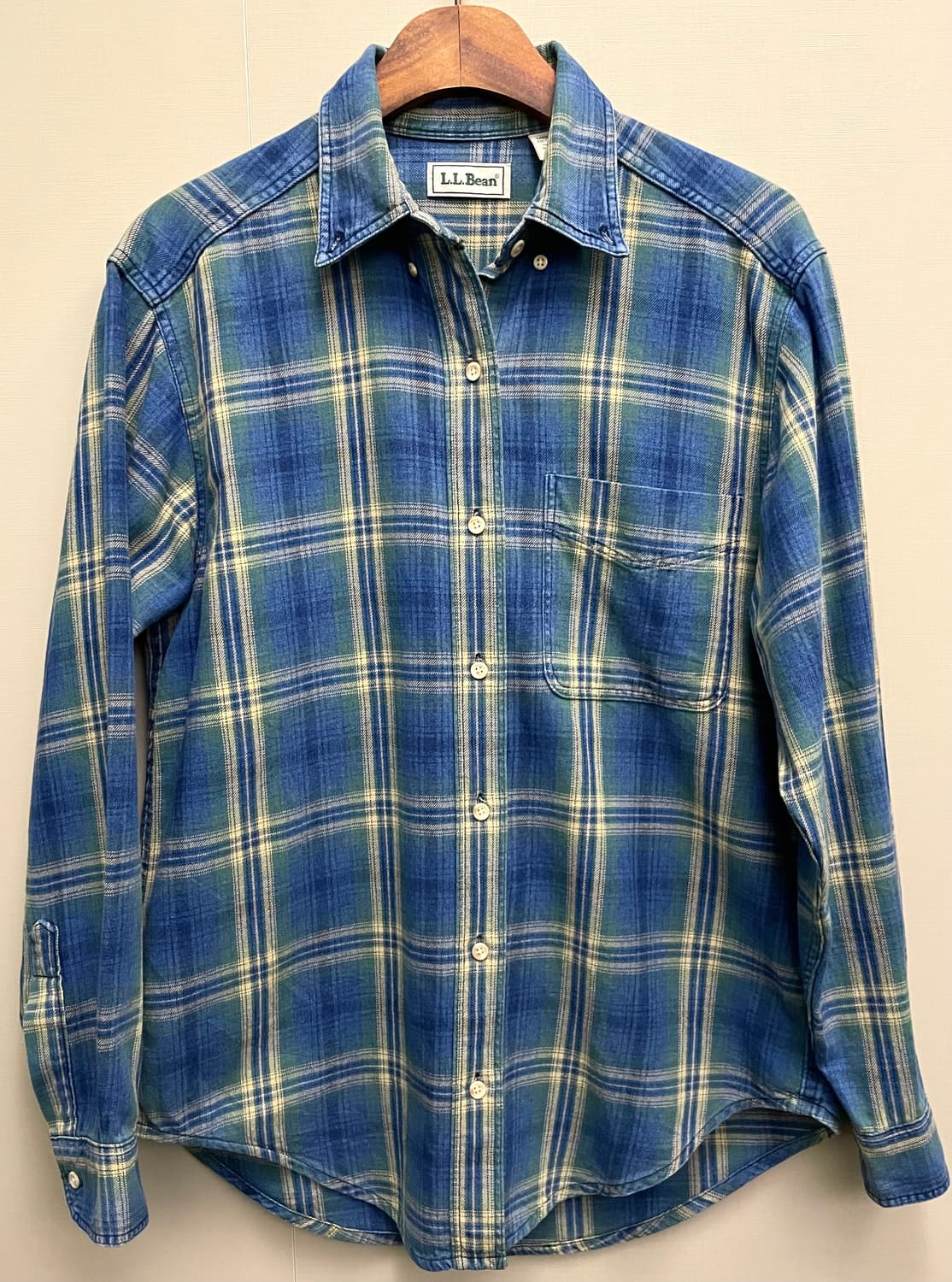 (M/100)90s USA L.L. BEAN 엘엘빈 플란넬 체크 셔츠 상품이미지1