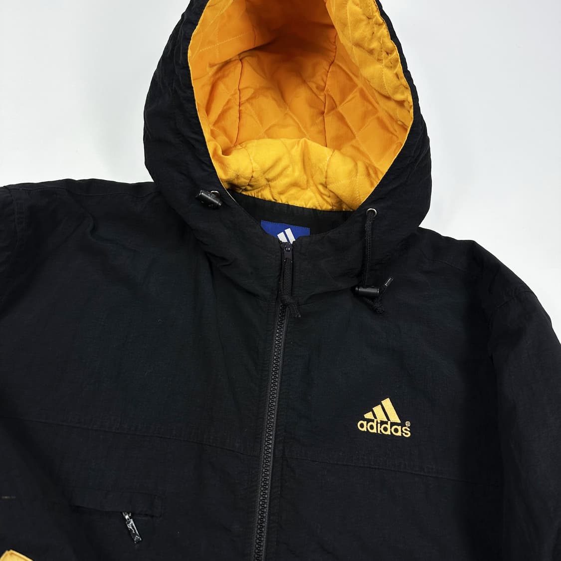 아디다스 오리지널 블랙 누빔 점퍼 자켓 (실측 XL) 상품이미지3