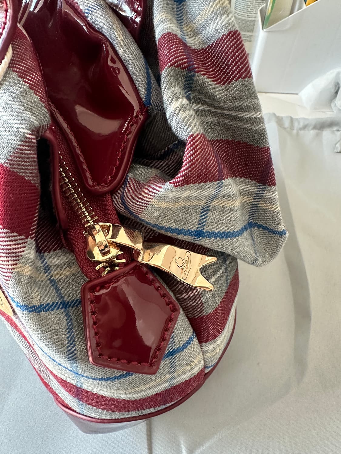 비비안웨스트우드 체크 애나멜백 핸드백 상품이미지3