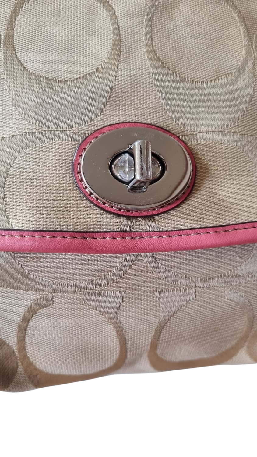 코치 시그니처 숄더백 베이지 핑크 히메 갸루 y2k 올드코치 빈티지코치 상품이미지5