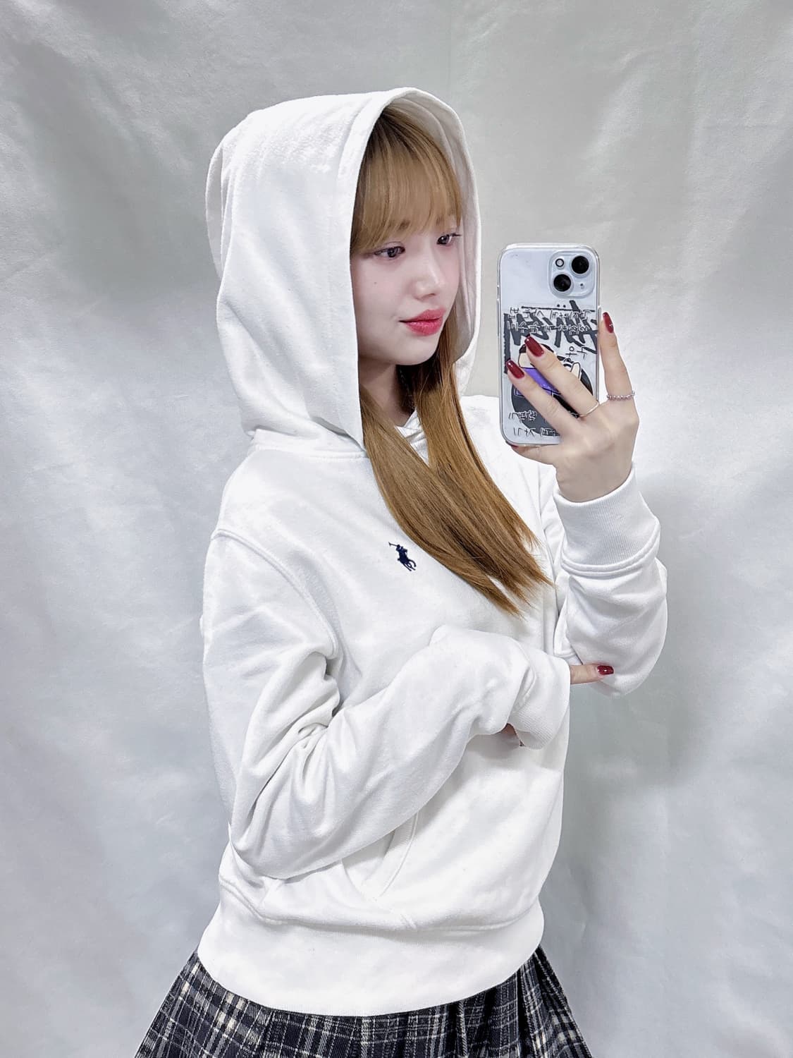 폴로 랄프로렌 큐알 화이트 포니 후드  상품이미지2