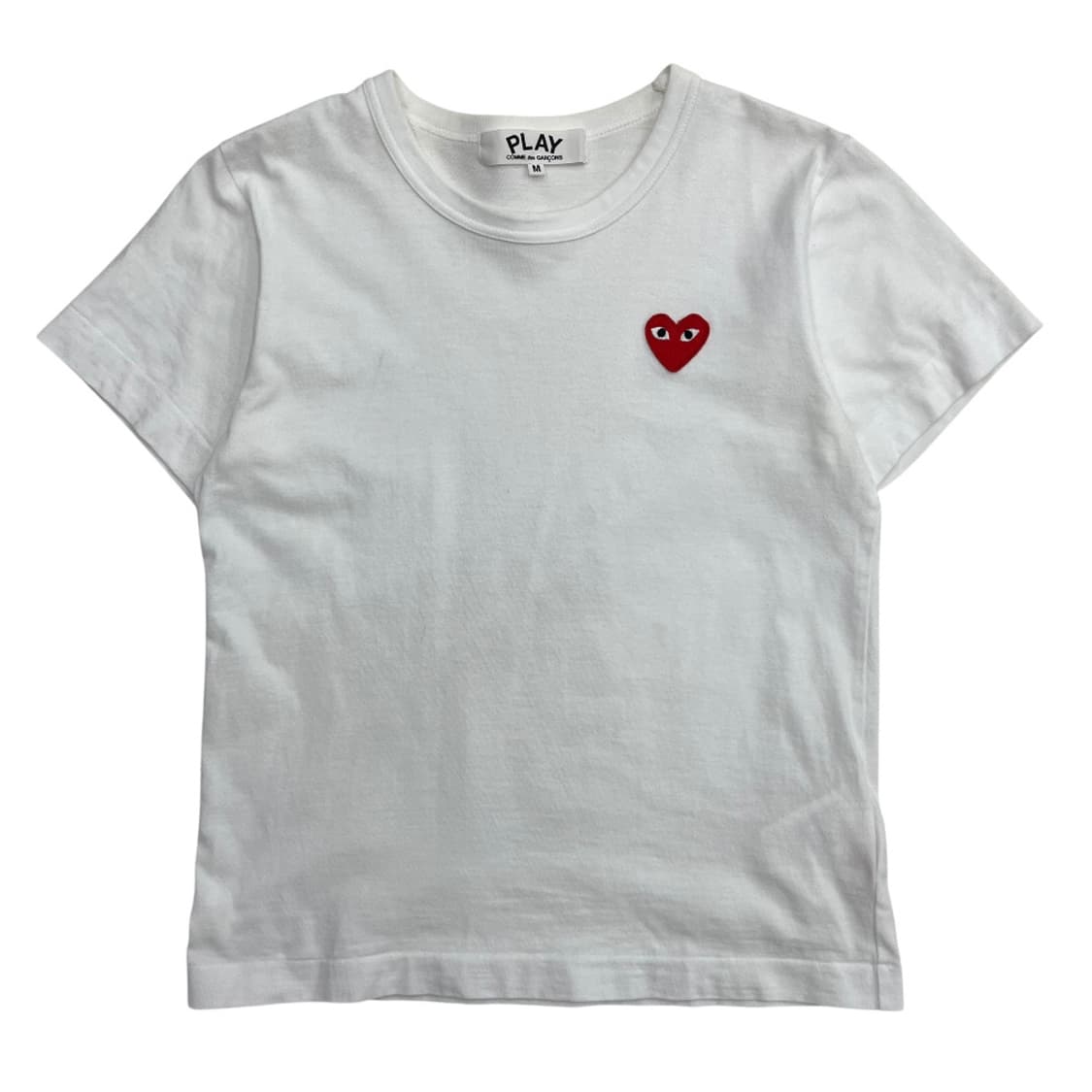 꼼데가르송 하트 와펜 화이트 반팔 M 상품이미지2