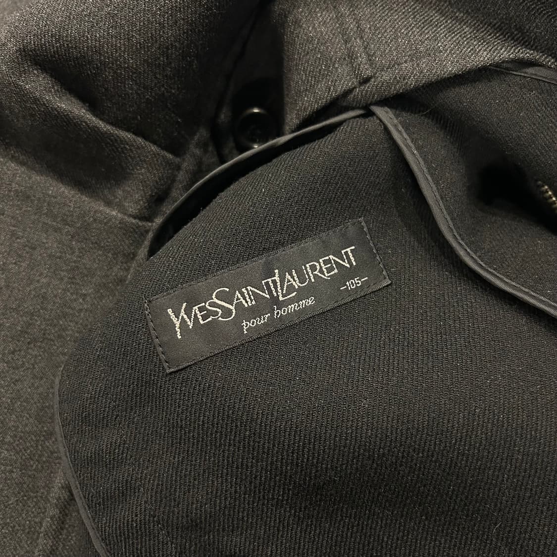 [105] 입생로랑 차콜 그레이 블루종 자켓 상품이미지6