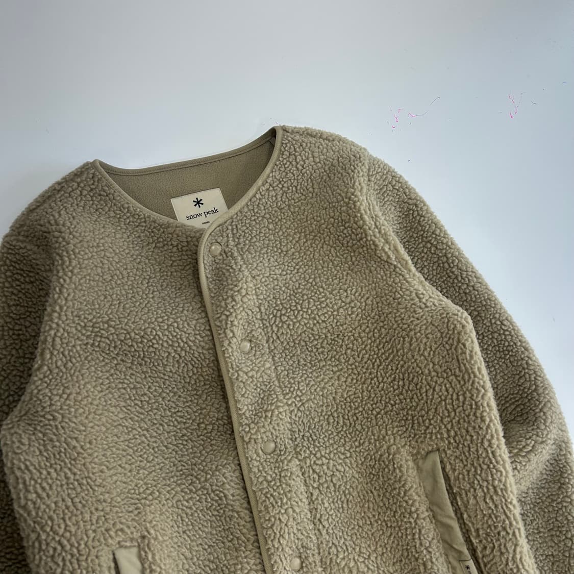 Snow peak 스노우피크 베이지 후리스 자켓 상품이미지4